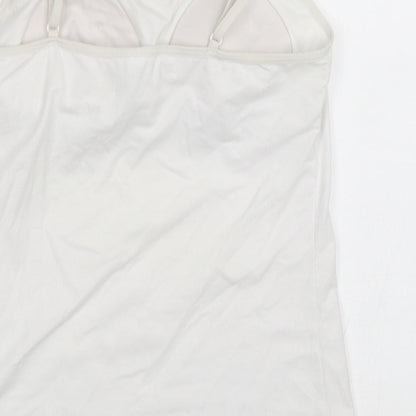Secret Possesions Womens White  Polyester Camisole Tank Size 10 Off the Shoulder