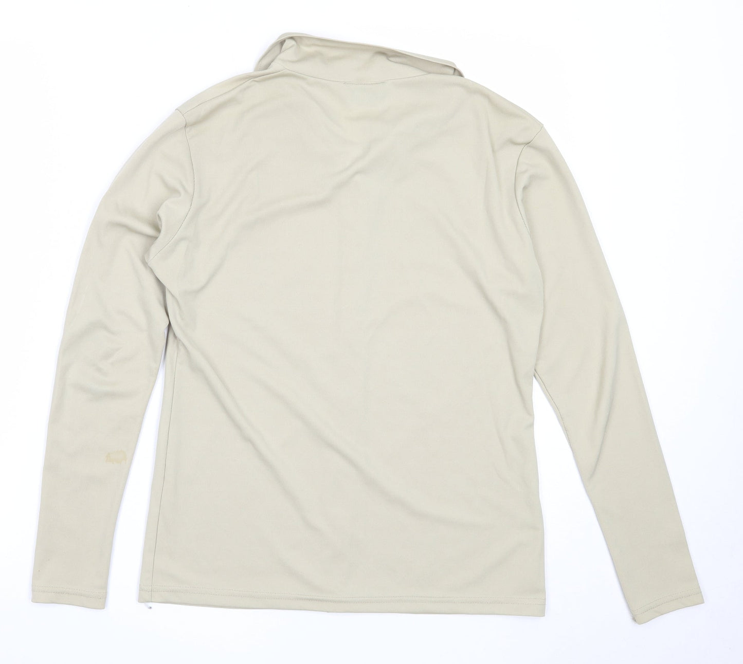 Womens UK Size M Exhibit Beige Basic Button-Up