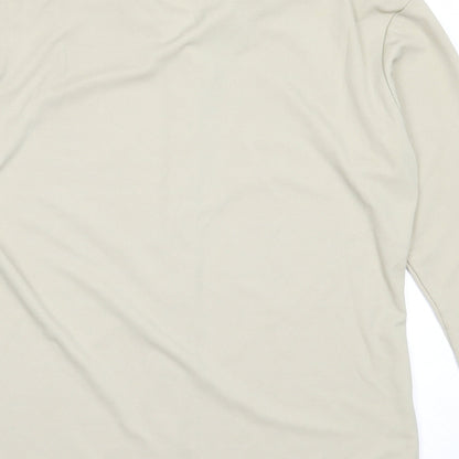 Womens UK Size M Exhibit Beige Basic Button-Up