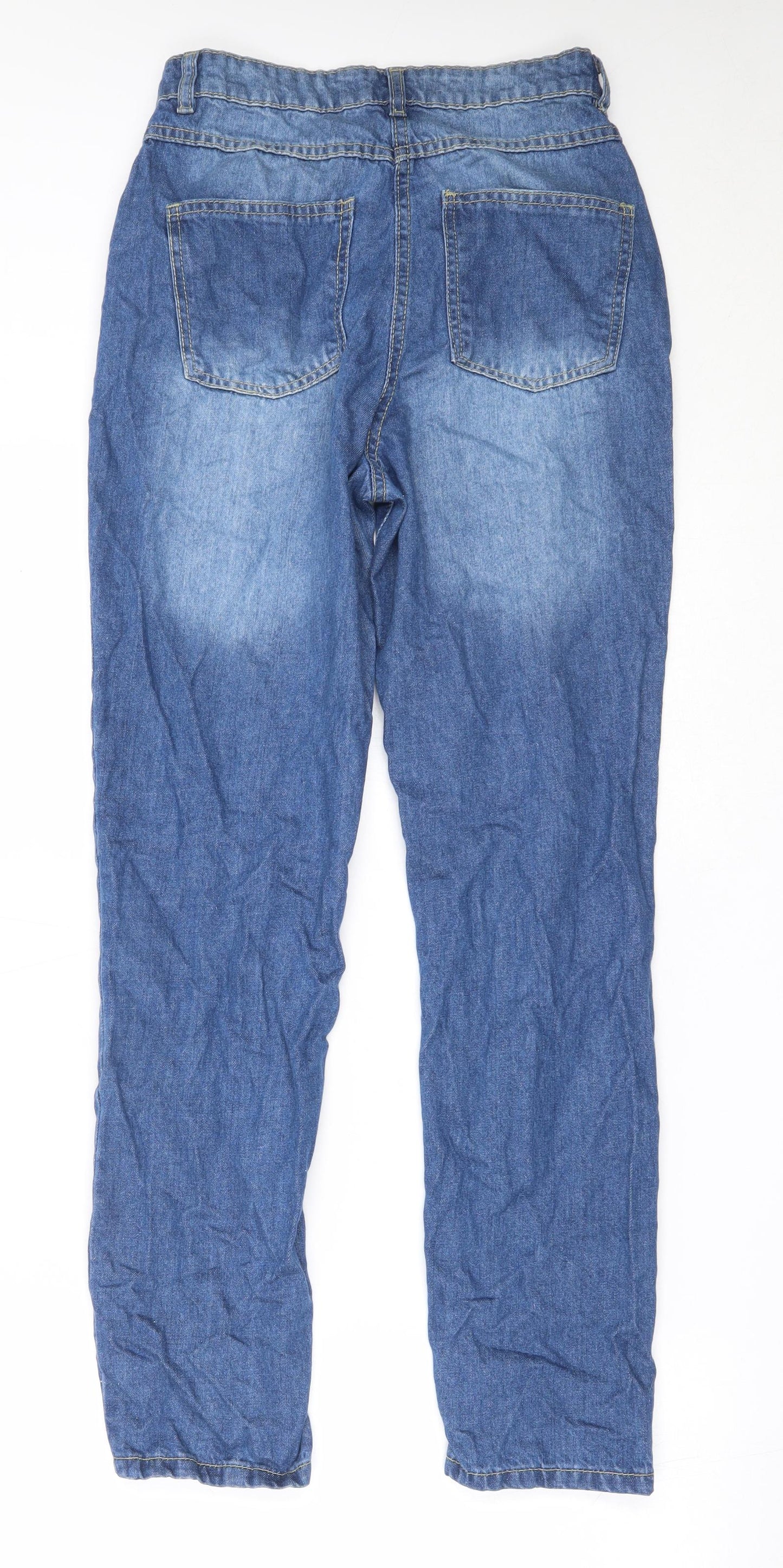 Parsian Womens Blue  Cotton Straight Jeans Size 6 L28 in Regular