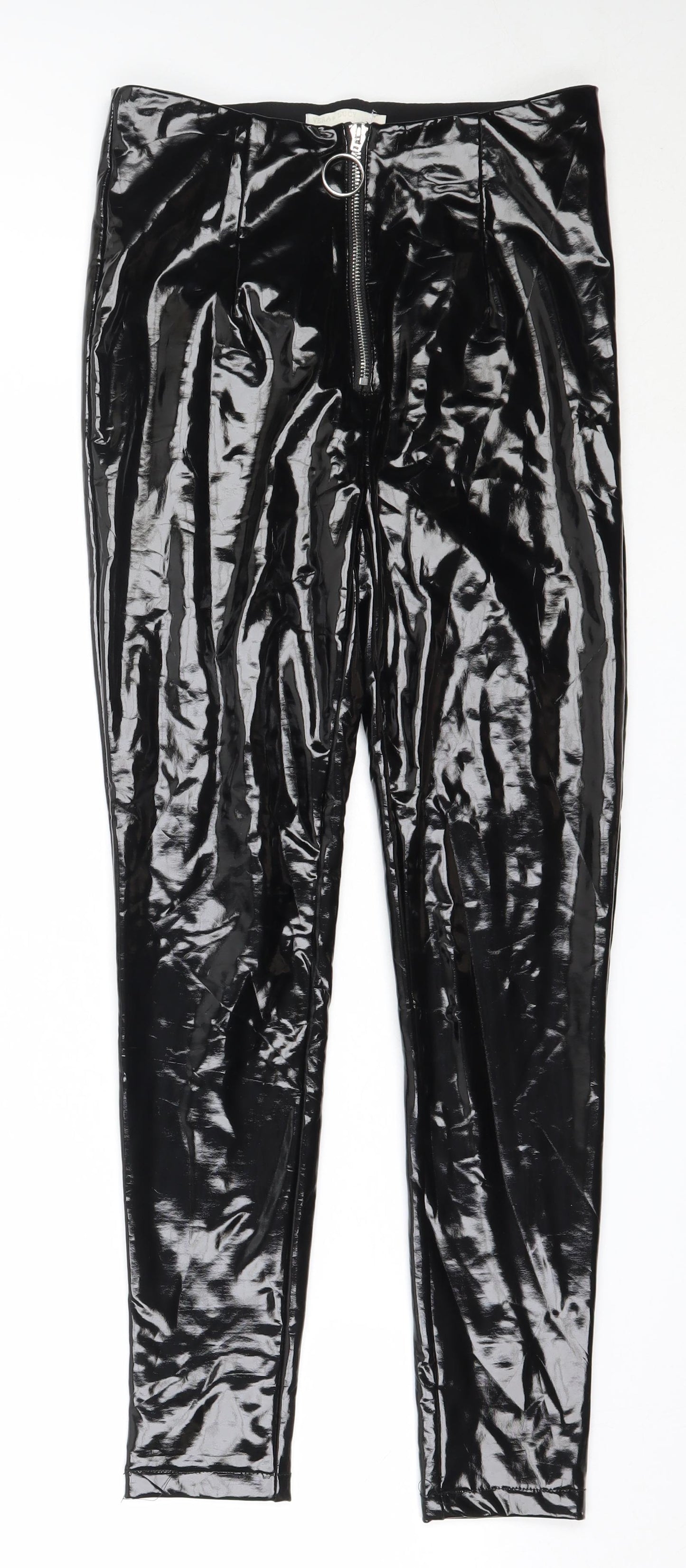 Vera & Lucy Womens Black  Polyester Capri Leggings Size S L27 in