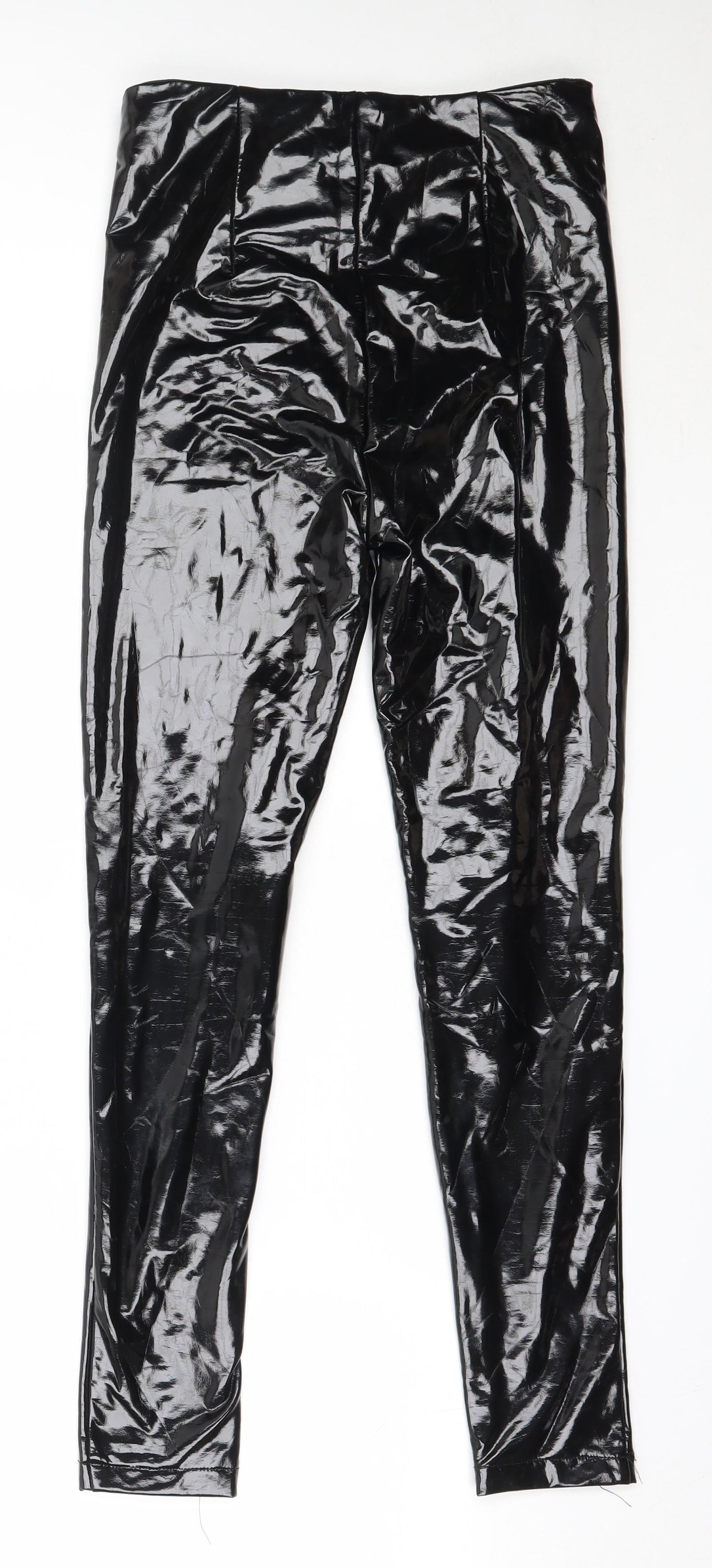 Vera & Lucy Womens Black  Polyester Capri Leggings Size S L27 in