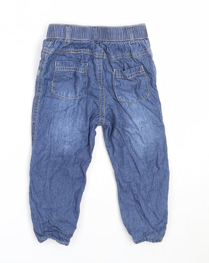 George Boys Blue  Cotton Capri Jeans Size 9-12 Months