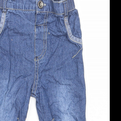 George Boys Blue  Cotton Capri Jeans Size 9-12 Months