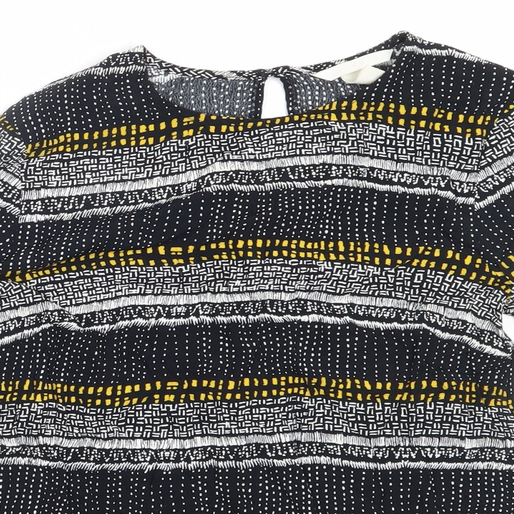 Womens UK Size 32 H&M Black Basic Blouse