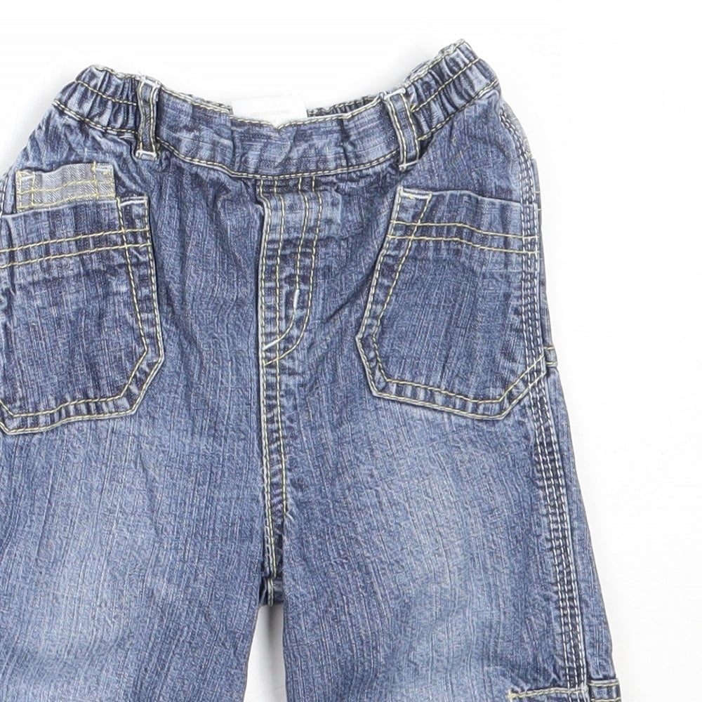 NEXT Boys Blue  Cotton Capri Jeans Size 6-9 Months