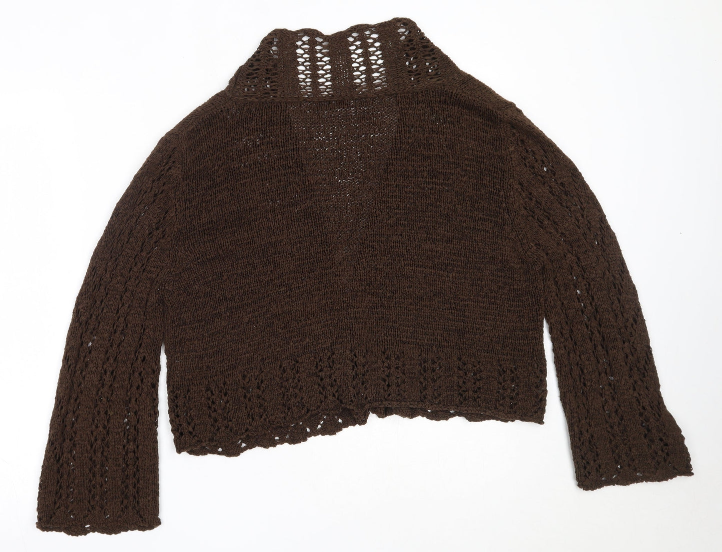 Womens UK Size 14 Papaya Brown Cardigan Jumper