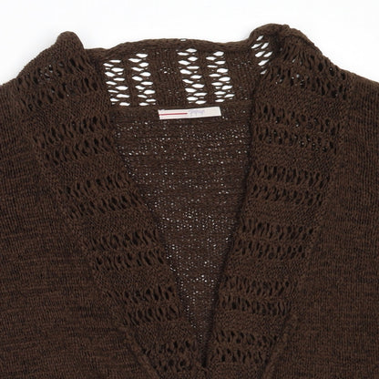 Womens UK Size 14 Papaya Brown Cardigan Jumper