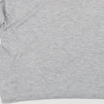 02 Collection Womens Grey Crew Neck  Polyester Pullover Jumper Size M