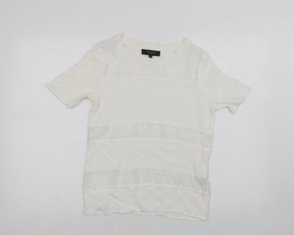 Womens UK Size 6 Selected Femme White Basic Blouse