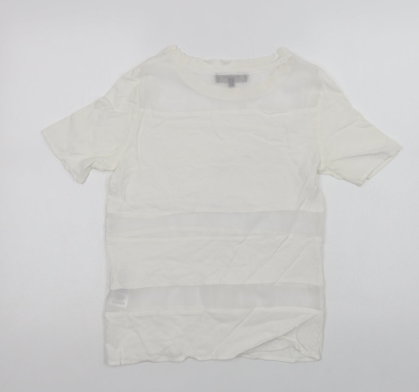 Womens UK Size 6 Selected Femme White Basic Blouse