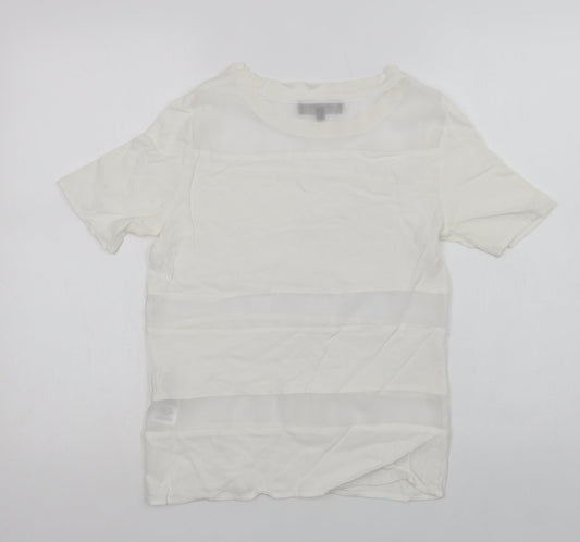 Womens UK Size 6 Selected Femme White Basic Blouse