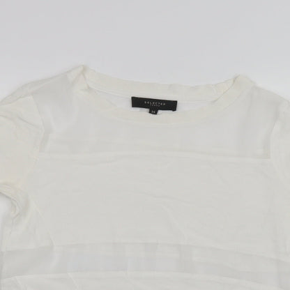 Womens UK Size 6 Selected Femme White Basic Blouse
