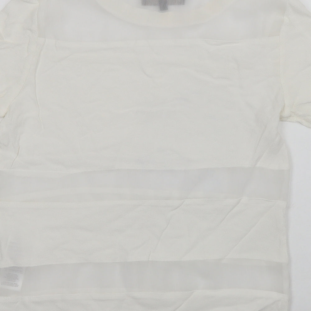 Womens UK Size 6 Selected Femme White Basic Blouse