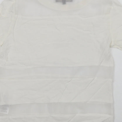 Womens UK Size 6 Selected Femme White Basic Blouse