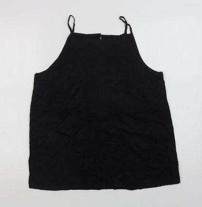 Womens UK Size 14 Preworn Black Camisole Blouse
