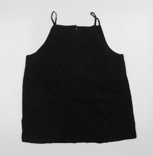 Womens UK Size 14 Preworn Black Camisole Blouse