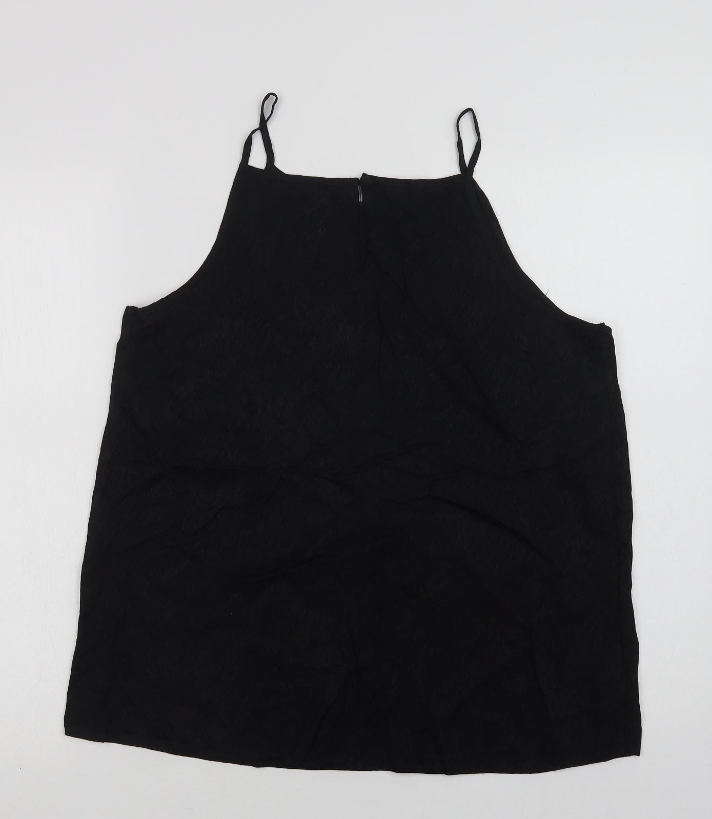 Womens UK Size 14 Preworn Black Camisole Blouse
