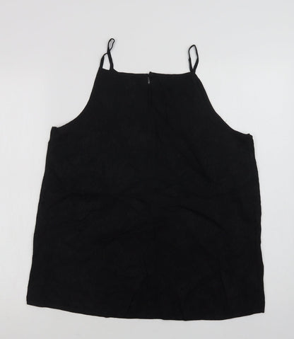 Womens UK Size 14 Preworn Black Camisole Blouse