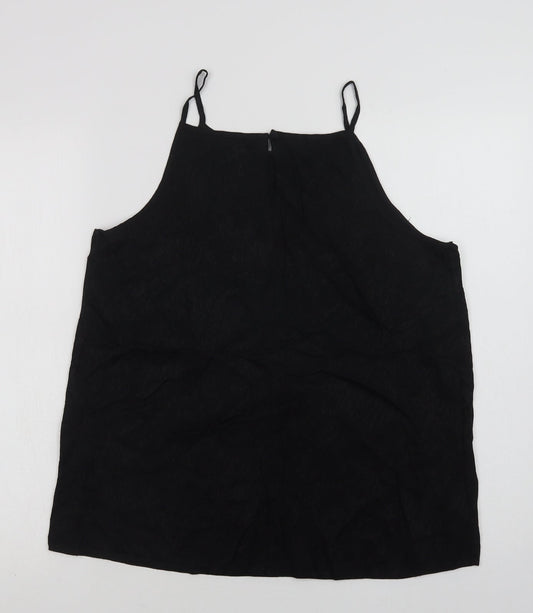 Womens UK Size 14 Preworn Black Camisole Blouse