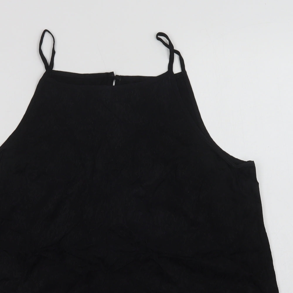 Womens UK Size 14 Preworn Black Camisole Blouse