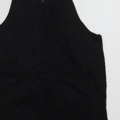 Womens UK Size 14 Preworn Black Camisole Blouse