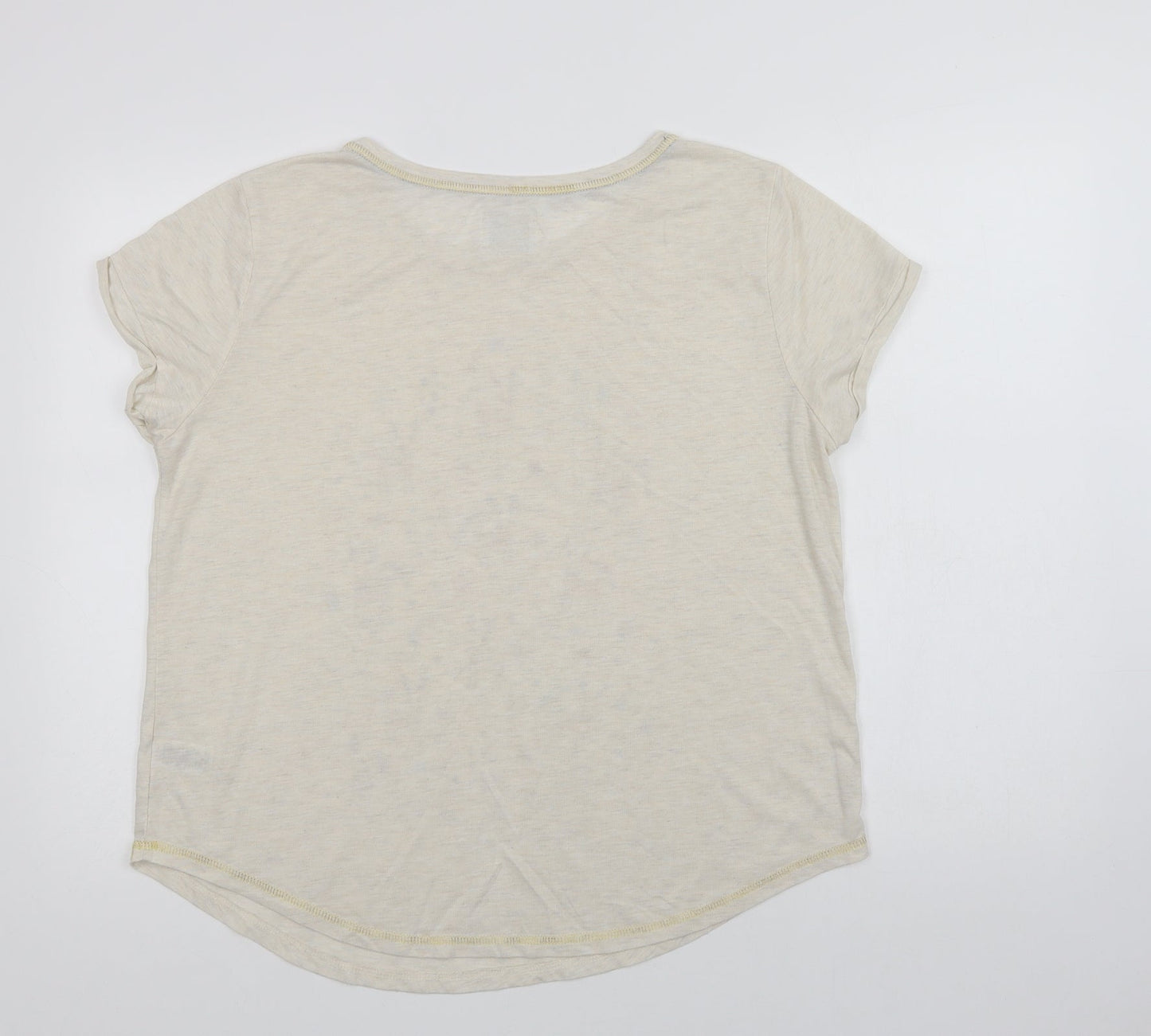 Matalan Womens Beige  Polyester Kimono Pyjama Top Size 14   - Reindeers