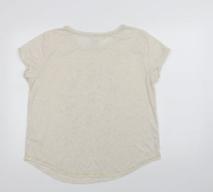 Matalan Womens Beige  Polyester Kimono Pyjama Top Size 14   - Reindeers