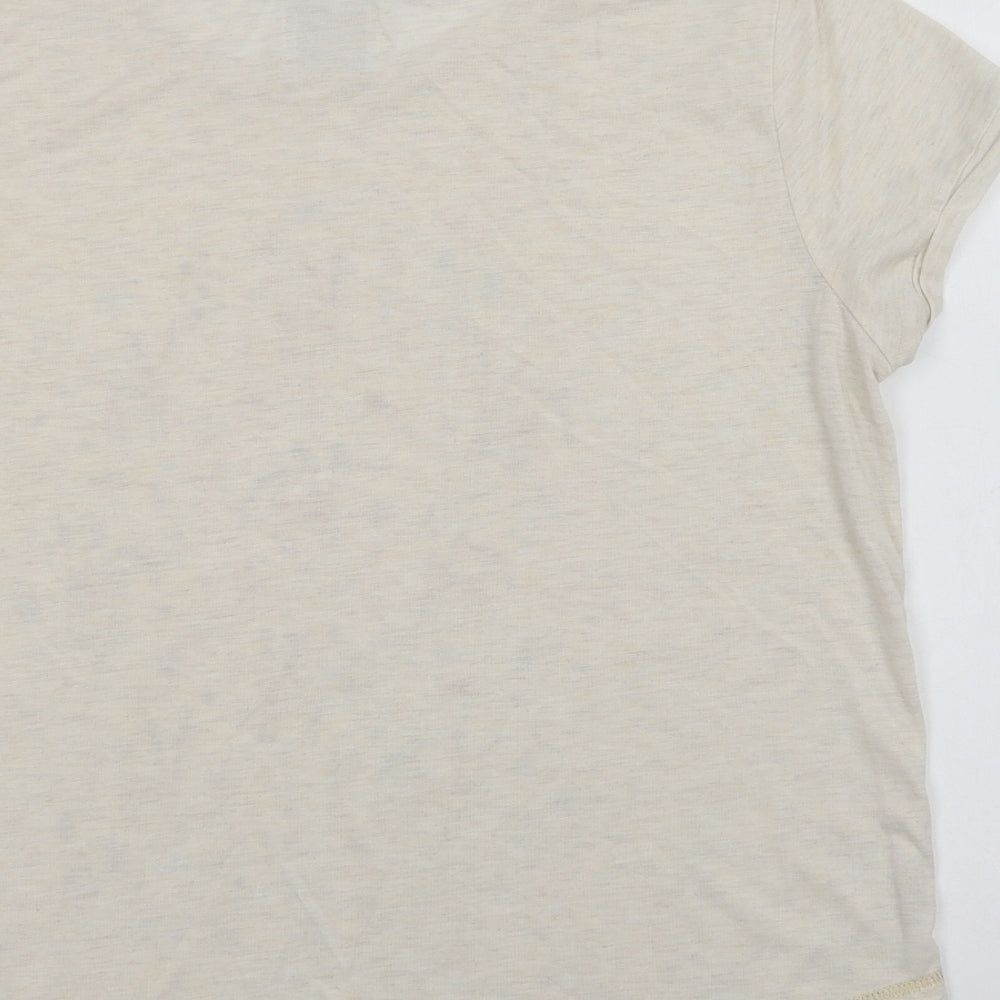 Matalan Womens Beige  Polyester Kimono Pyjama Top Size 14   - Reindeers