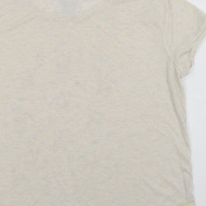 Matalan Womens Beige  Polyester Kimono Pyjama Top Size 14   - Reindeers