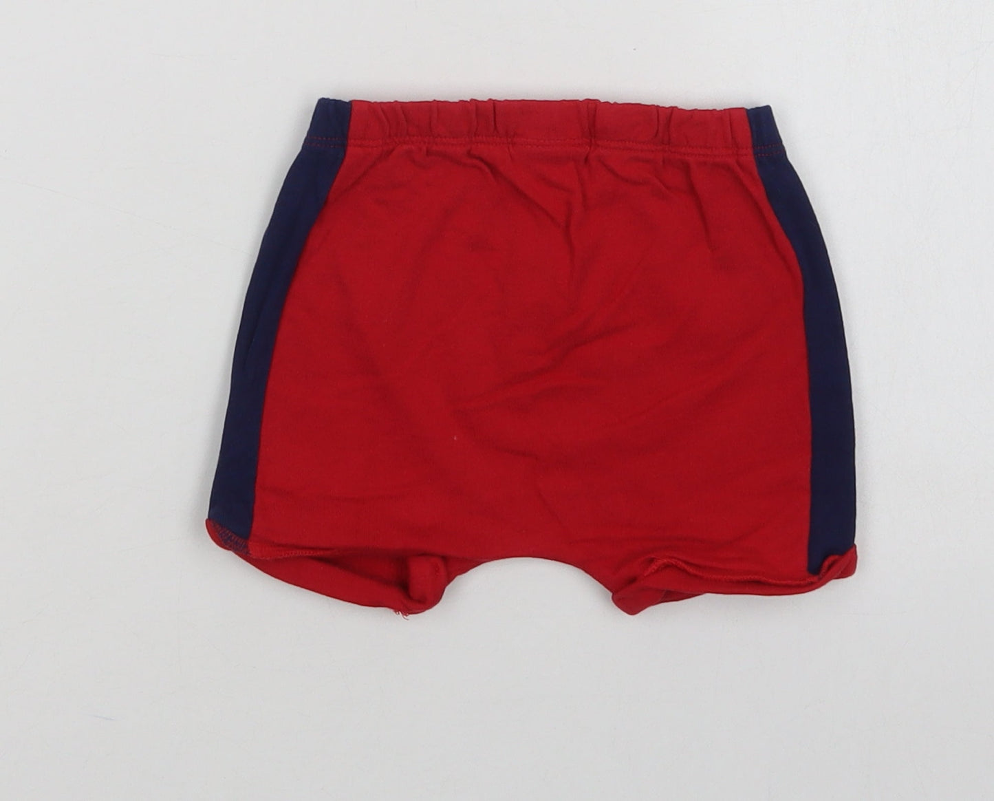 NEXT Baby Red Colourblock Cotton Jogger Trousers Size 3-6 Months