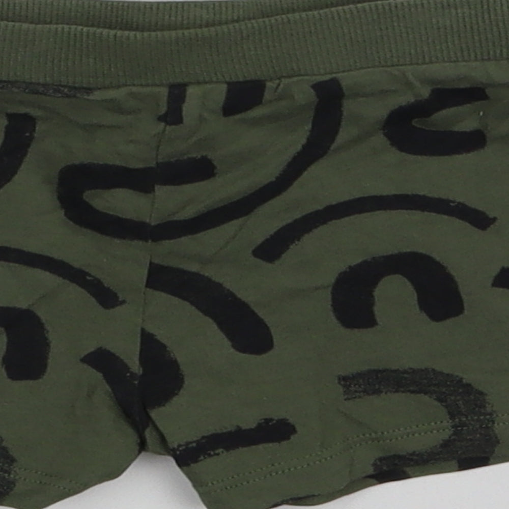 F&F Baby Green Geometric Cotton Jogger Leggings Size 3-6 Months  Drawstring