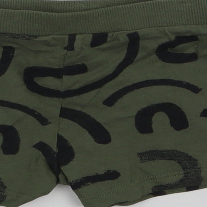 F&F Baby Green Geometric Cotton Jogger Leggings Size 3-6 Months  Drawstring