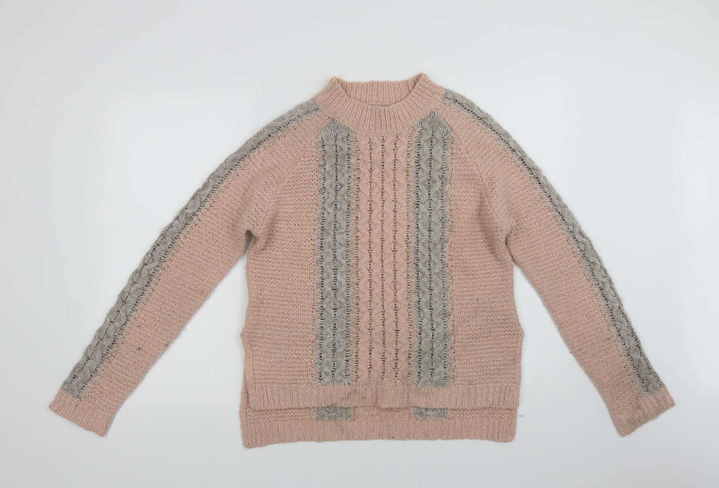 Womens UK Size S Papaya Pink Pullover Jumper