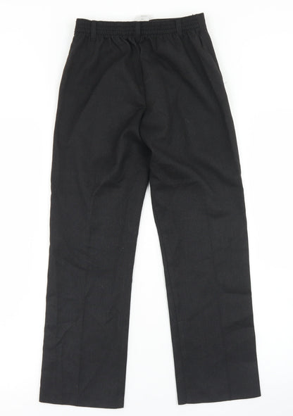 George Boys Grey  Polyester Dress Pants Trousers Size 8-9 Years  Regular Hook & Eye - School Wear
