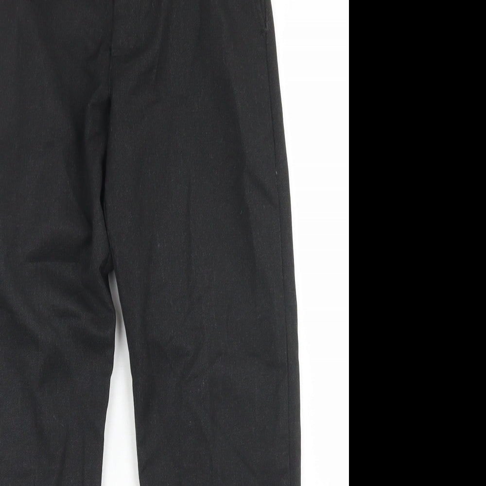 George Boys Grey  Polyester Dress Pants Trousers Size 8-9 Years  Regular Hook & Eye - School Wear