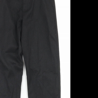 George Boys Grey  Polyester Dress Pants Trousers Size 8-9 Years  Regular Hook & Eye - School Wear