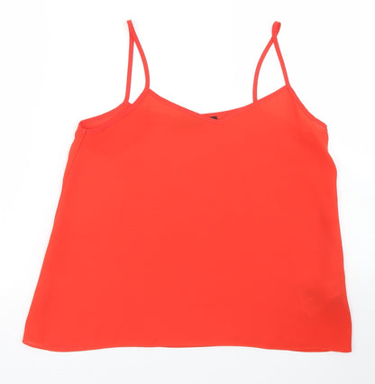 Womens UK Size 8 New Look Red Camisole Blouse