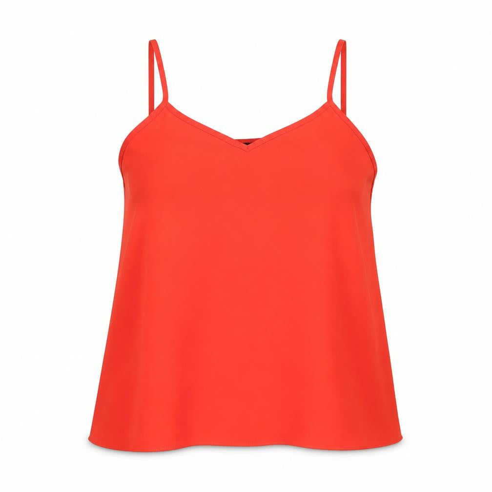 Womens UK Size 8 New Look Red Camisole Blouse