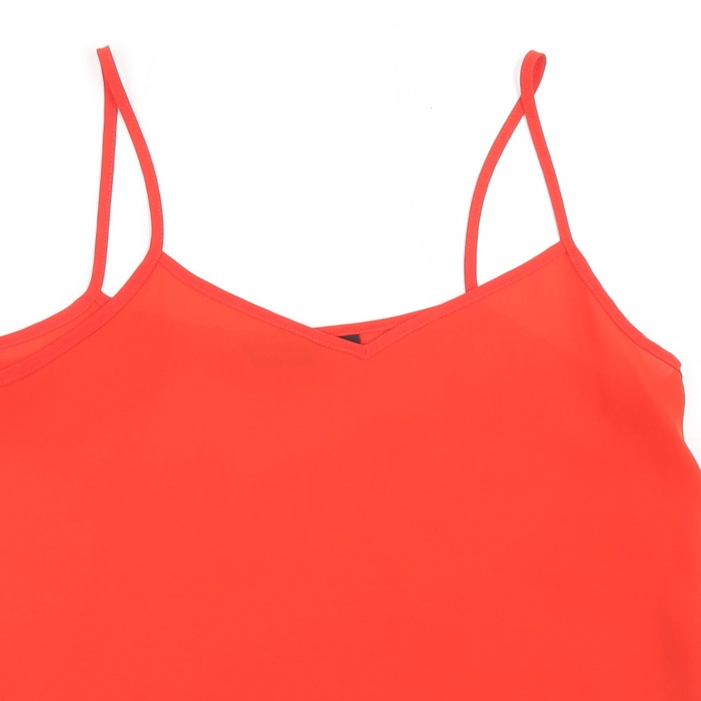 Womens UK Size 8 New Look Red Camisole Blouse