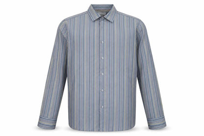 Mens UK Size L Marks and Spencer Blue  Button-Up Long Sleeve Casual Shirt