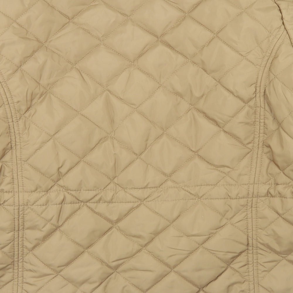Womens UK Size M VERO MODA Beige Quilted Coat