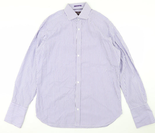 Mens UK Collar Size 16 Marks and Spencer Smart Purple  Dress Shirt