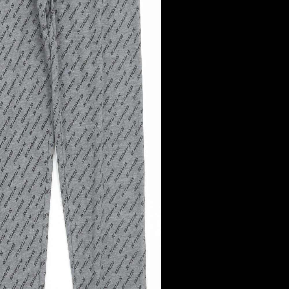 Primark Girls Grey Spotted Polyester Capri Trousers Size 8-9 Years  Regular  - Be Fearless