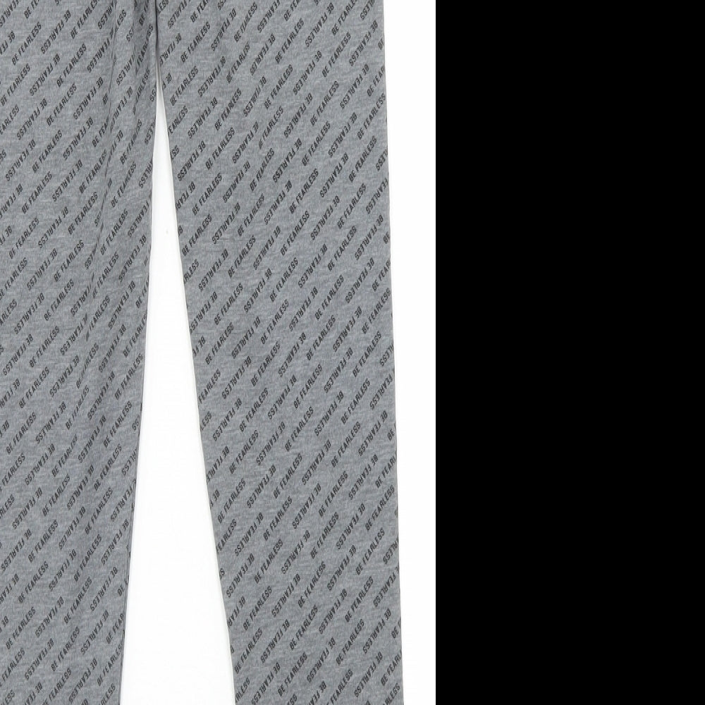 Primark Girls Grey Spotted Polyester Capri Trousers Size 8-9 Years  Regular  - Be Fearless