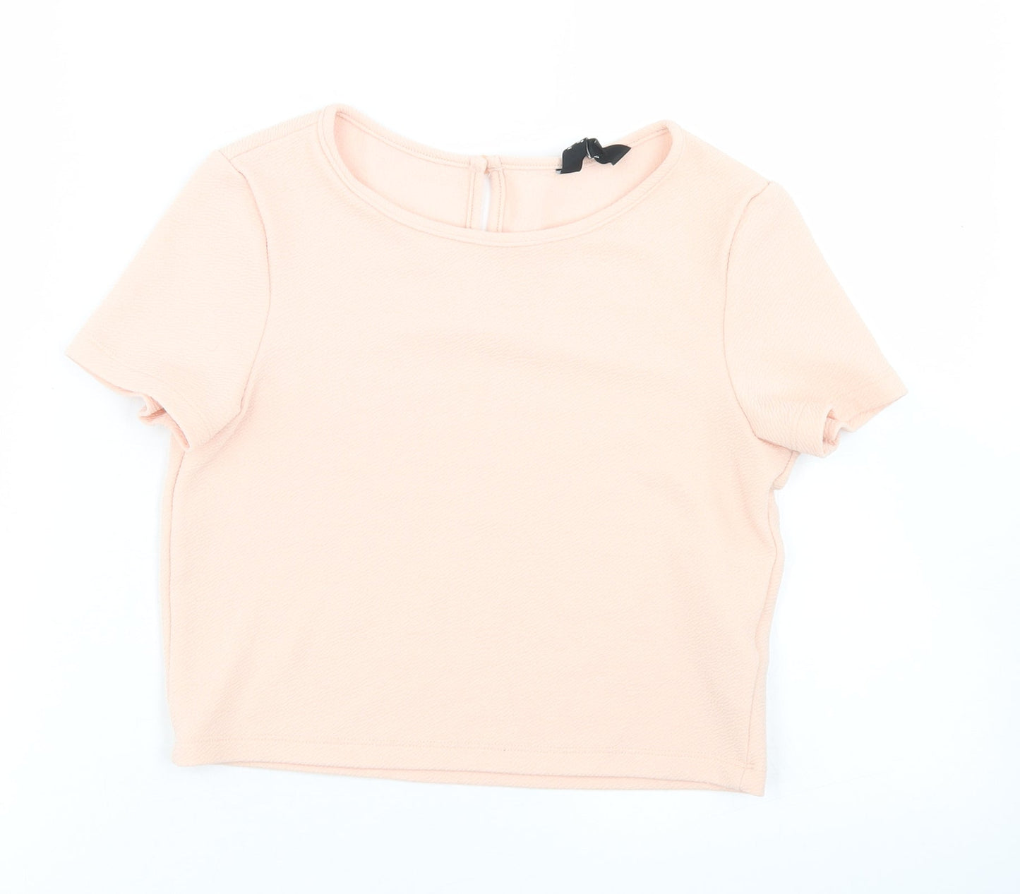 915 Generation Girls Pink  Polyester Cropped Blouse Size 11 Years Round Neck Button
