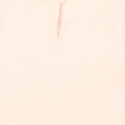 915 Generation Girls Pink  Polyester Cropped Blouse Size 11 Years Round Neck Button