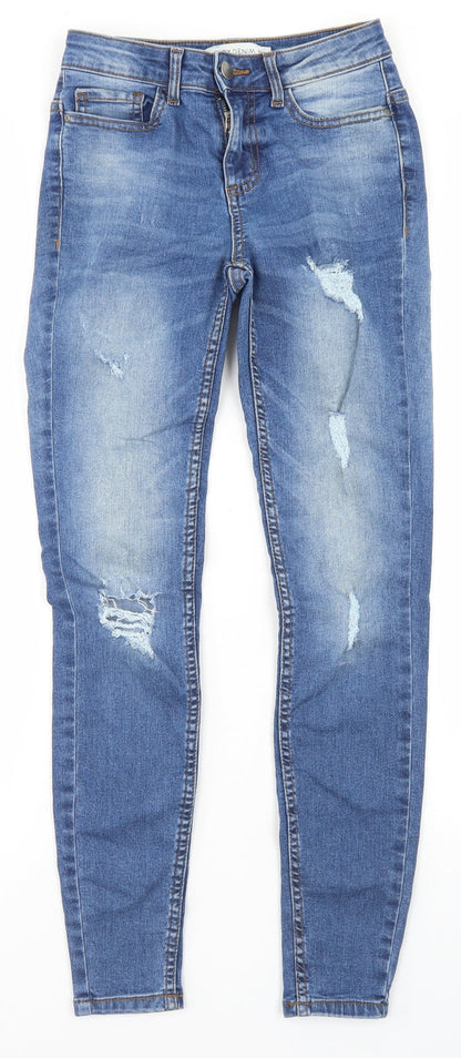 Womens UK Size 25 in JDY Denim Regular Fit Skinny Blue Jeans