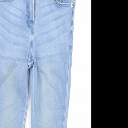 Matalan Girls Blue  Cotton Skinny Jeans Size 4 Years  Regular Button