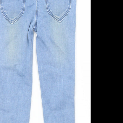 Matalan Girls Blue  Cotton Skinny Jeans Size 4 Years  Regular Button